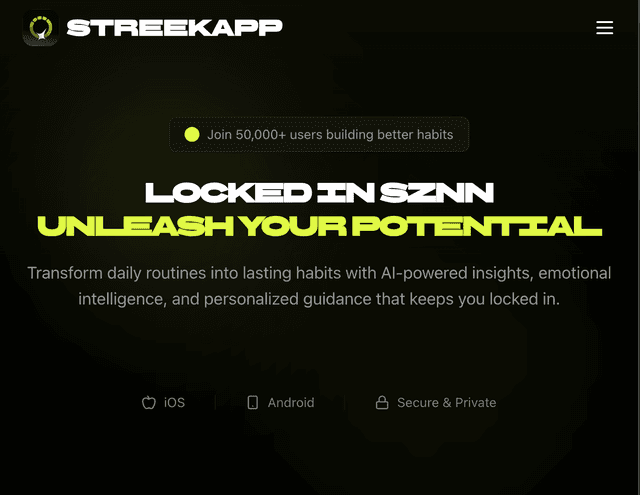 StreekApp - Habit Tracking • Self Growth project screenshot