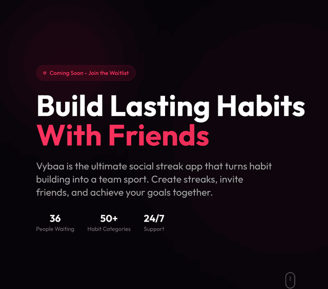 Vybaa - Habit Tracking • Collaboration project screenshot